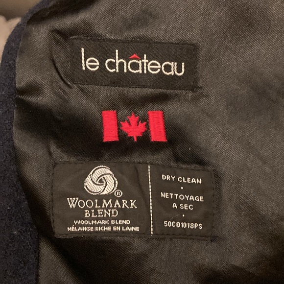 Vintage Wrap wool-blend Coat in Blue (S) Le Chateau - Picture 7 of 11